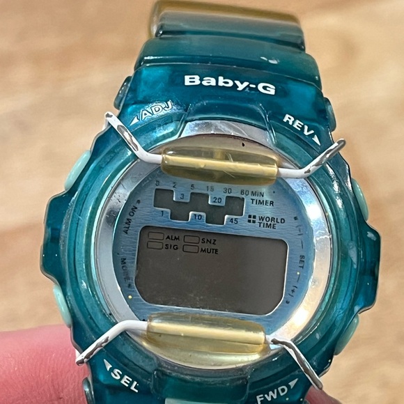 Casio Baby G Shock G-LIDE Watch - BG370 Jelly Green and Blue - Picture 5 of 6